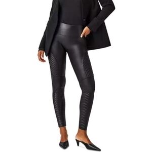 SPANX Faux Leather Moto Leggings